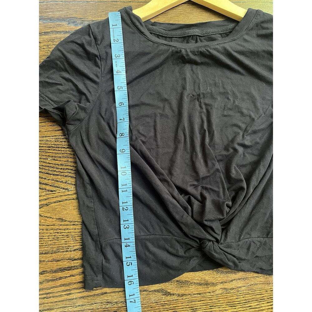 Redluckly women crop top Tshirt size S black - Picture 3 of 5